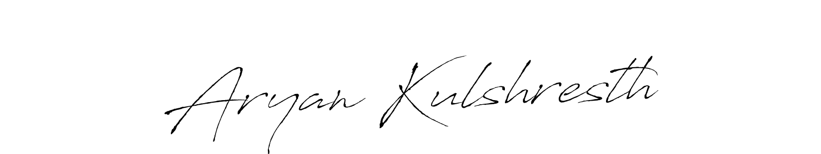 How to make Aryan Kulshresth name signature. Use Antro_Vectra style for creating short signs online. This is the latest handwritten sign. Aryan Kulshresth signature style 6 images and pictures png