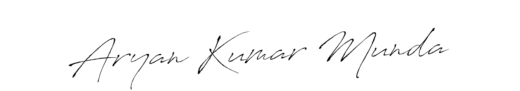 Antro_Vectra is a professional signature style that is perfect for those who want to add a touch of class to their signature. It is also a great choice for those who want to make their signature more unique. Get Aryan Kumar Munda name to fancy signature for free. Aryan Kumar Munda signature style 6 images and pictures png