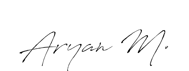 Aryan M. stylish signature style. Best Handwritten Sign (Antro_Vectra) for my name. Handwritten Signature Collection Ideas for my name Aryan M.. Aryan M. signature style 6 images and pictures png