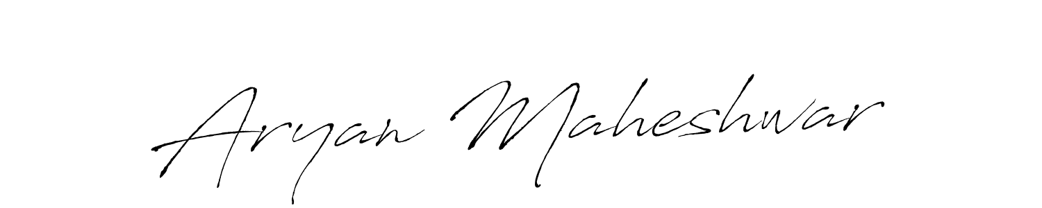 Design your own signature with our free online signature maker. With this signature software, you can create a handwritten (Antro_Vectra) signature for name Aryan Maheshwar. Aryan Maheshwar signature style 6 images and pictures png