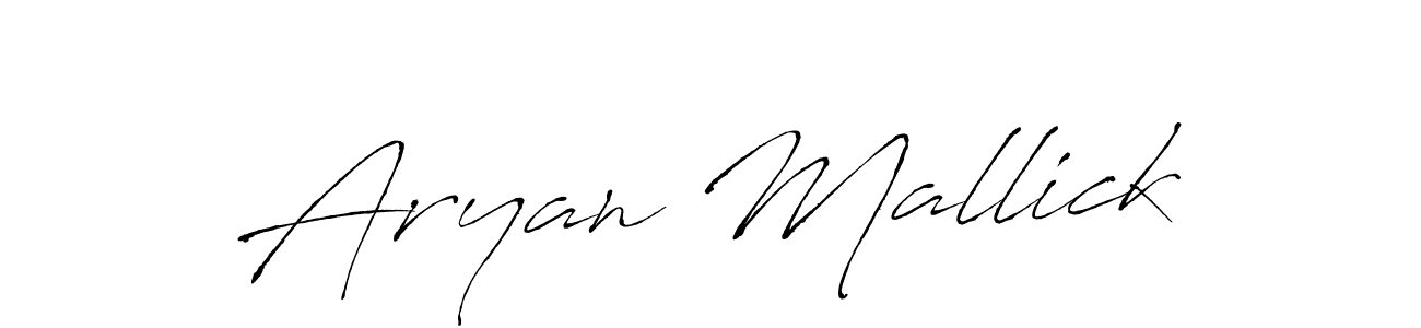 How to make Aryan Mallick name signature. Use Antro_Vectra style for creating short signs online. This is the latest handwritten sign. Aryan Mallick signature style 6 images and pictures png