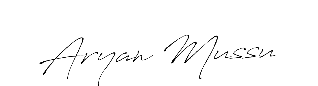 Make a beautiful signature design for name Aryan Mussu. With this signature (Antro_Vectra) style, you can create a handwritten signature for free. Aryan Mussu signature style 6 images and pictures png