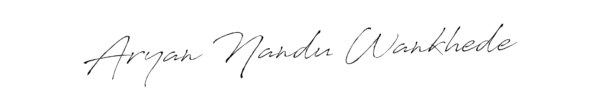 Aryan Nandu Wankhede stylish signature style. Best Handwritten Sign (Antro_Vectra) for my name. Handwritten Signature Collection Ideas for my name Aryan Nandu Wankhede. Aryan Nandu Wankhede signature style 6 images and pictures png