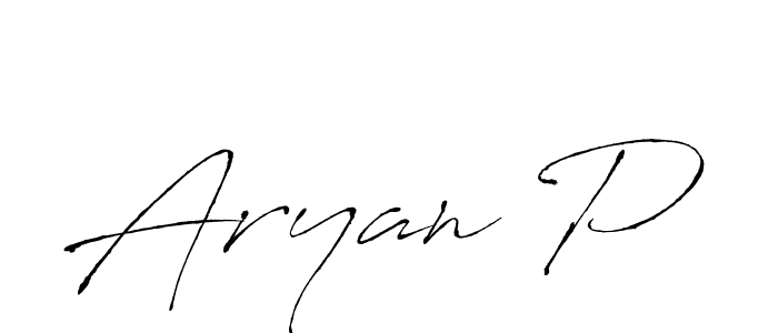 if you are searching for the best signature style for your name Aryan P. so please give up your signature search. here we have designed multiple signature styles  using Antro_Vectra. Aryan P signature style 6 images and pictures png