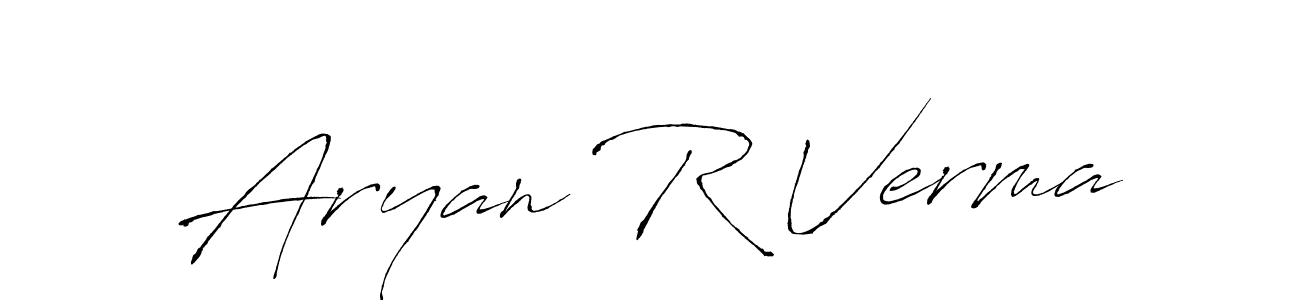Aryan R Verma stylish signature style. Best Handwritten Sign (Antro_Vectra) for my name. Handwritten Signature Collection Ideas for my name Aryan R Verma. Aryan R Verma signature style 6 images and pictures png