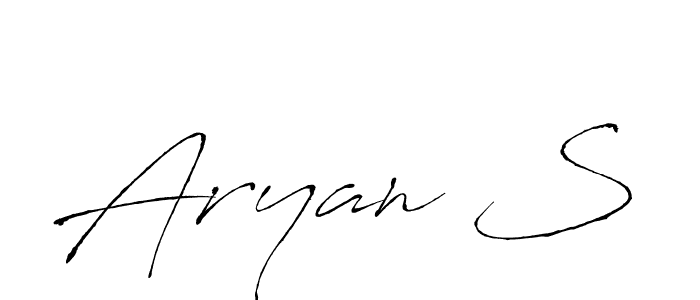 Create a beautiful signature design for name Aryan S. With this signature (Antro_Vectra) fonts, you can make a handwritten signature for free. Aryan S signature style 6 images and pictures png