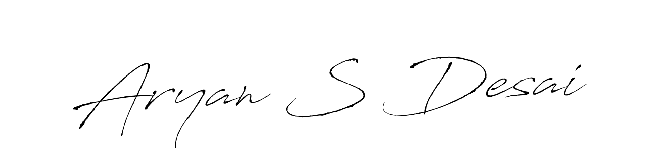 Similarly Antro_Vectra is the best handwritten signature design. Signature creator online .You can use it as an online autograph creator for name Aryan S Desai. Aryan S Desai signature style 6 images and pictures png
