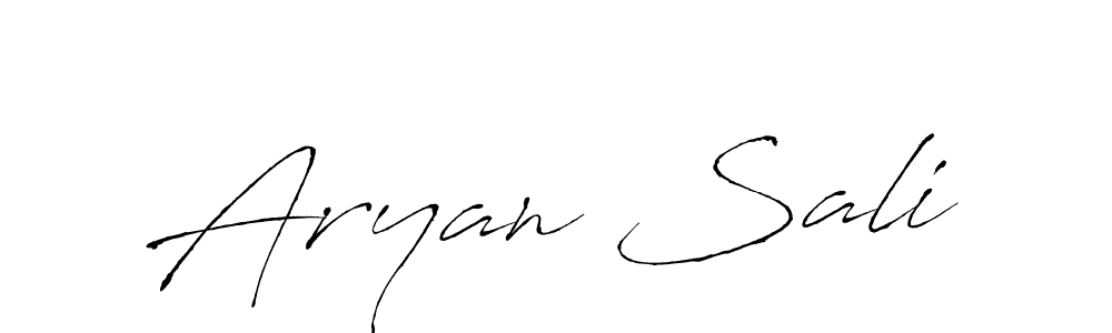 Design your own signature with our free online signature maker. With this signature software, you can create a handwritten (Antro_Vectra) signature for name Aryan Sali. Aryan Sali signature style 6 images and pictures png
