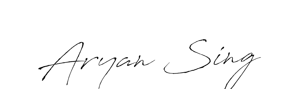How to make Aryan Sing name signature. Use Antro_Vectra style for creating short signs online. This is the latest handwritten sign. Aryan Sing signature style 6 images and pictures png