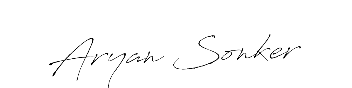 Use a signature maker to create a handwritten signature online. With this signature software, you can design (Antro_Vectra) your own signature for name Aryan Sonker. Aryan Sonker signature style 6 images and pictures png