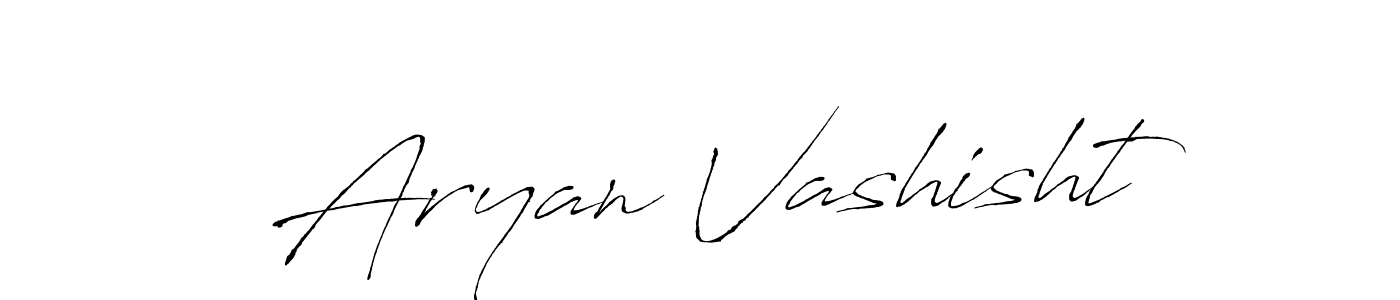 How to make Aryan Vashisht signature? Antro_Vectra is a professional autograph style. Create handwritten signature for Aryan Vashisht name. Aryan Vashisht signature style 6 images and pictures png