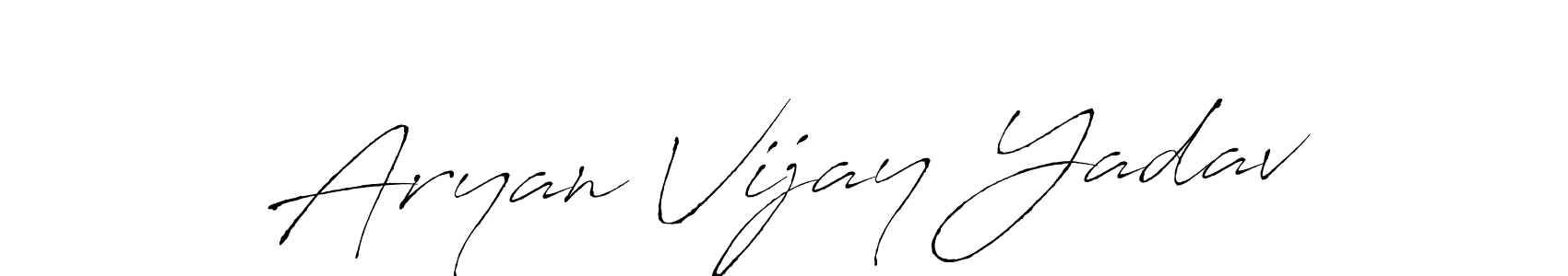How to make Aryan Vijay Yadav signature? Antro_Vectra is a professional autograph style. Create handwritten signature for Aryan Vijay Yadav name. Aryan Vijay Yadav signature style 6 images and pictures png