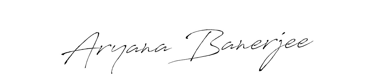 Create a beautiful signature design for name Aryana Banerjee. With this signature (Antro_Vectra) fonts, you can make a handwritten signature for free. Aryana Banerjee signature style 6 images and pictures png