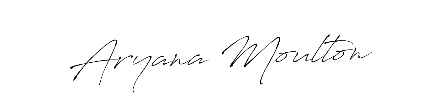 Antro_Vectra is a professional signature style that is perfect for those who want to add a touch of class to their signature. It is also a great choice for those who want to make their signature more unique. Get Aryana Moulton name to fancy signature for free. Aryana Moulton signature style 6 images and pictures png