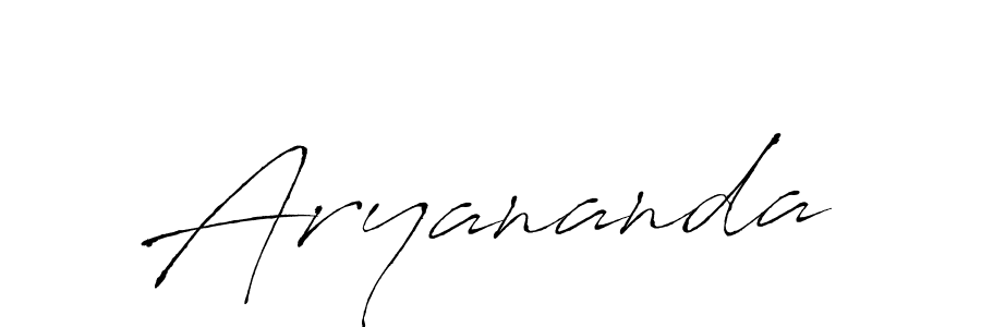 You should practise on your own different ways (Antro_Vectra) to write your name (Aryananda) in signature. don't let someone else do it for you. Aryananda signature style 6 images and pictures png