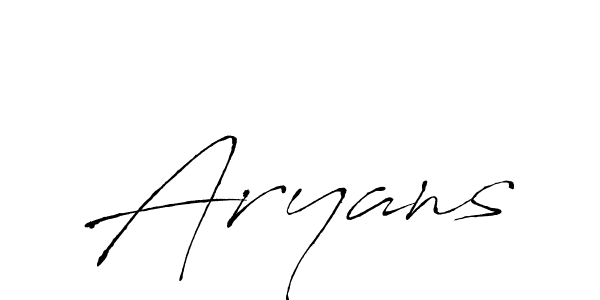Design your own signature with our free online signature maker. With this signature software, you can create a handwritten (Antro_Vectra) signature for name Aryans. Aryans signature style 6 images and pictures png