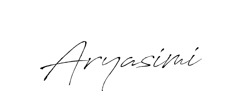 How to make Aryasimi signature? Antro_Vectra is a professional autograph style. Create handwritten signature for Aryasimi name. Aryasimi signature style 6 images and pictures png