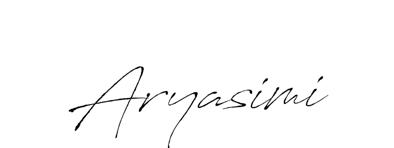 How to make Aryasimi signature? Antro_Vectra is a professional autograph style. Create handwritten signature for Aryasimi name. Aryasimi signature style 6 images and pictures png