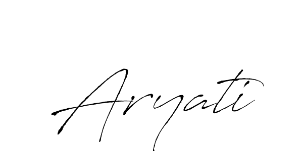 Design your own signature with our free online signature maker. With this signature software, you can create a handwritten (Antro_Vectra) signature for name Aryati. Aryati signature style 6 images and pictures png