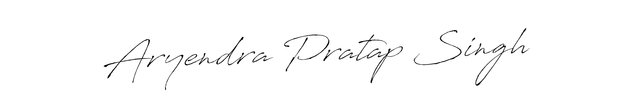 How to make Aryendra Pratap Singh name signature. Use Antro_Vectra style for creating short signs online. This is the latest handwritten sign. Aryendra Pratap Singh signature style 6 images and pictures png