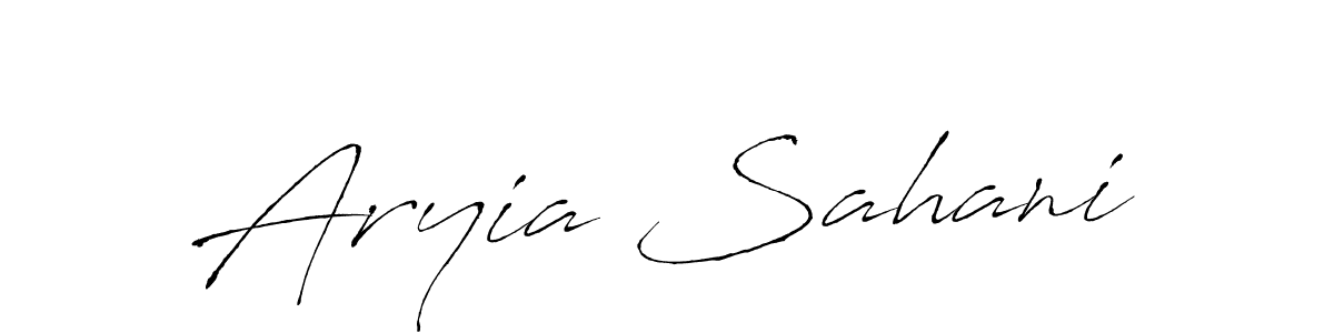 Aryia Sahani stylish signature style. Best Handwritten Sign (Antro_Vectra) for my name. Handwritten Signature Collection Ideas for my name Aryia Sahani. Aryia Sahani signature style 6 images and pictures png