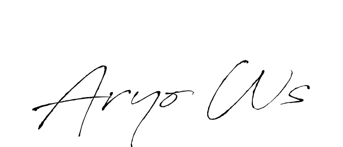 Antro_Vectra is a professional signature style that is perfect for those who want to add a touch of class to their signature. It is also a great choice for those who want to make their signature more unique. Get Aryo Ws name to fancy signature for free. Aryo Ws signature style 6 images and pictures png
