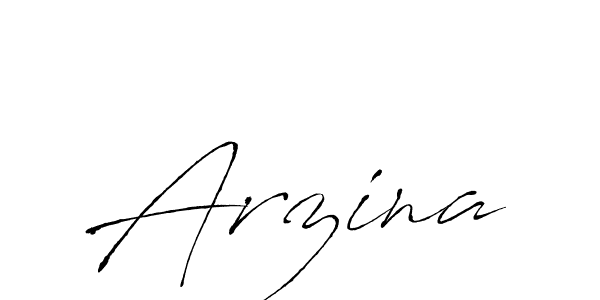 Use a signature maker to create a handwritten signature online. With this signature software, you can design (Antro_Vectra) your own signature for name Arzina. Arzina signature style 6 images and pictures png