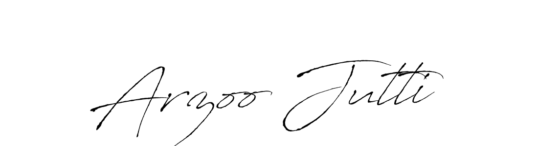 Design your own signature with our free online signature maker. With this signature software, you can create a handwritten (Antro_Vectra) signature for name Arzoo Jutti. Arzoo Jutti signature style 6 images and pictures png
