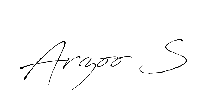 Use a signature maker to create a handwritten signature online. With this signature software, you can design (Antro_Vectra) your own signature for name Arzoo S. Arzoo S signature style 6 images and pictures png