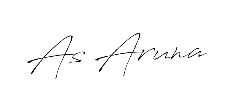 The best way (Antro_Vectra) to make a short signature is to pick only two or three words in your name. The name As Aruna include a total of six letters. For converting this name. As Aruna signature style 6 images and pictures png