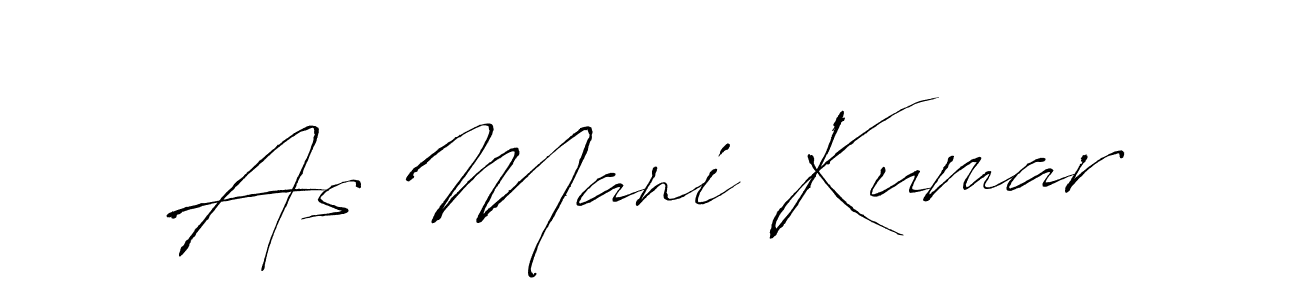 How to make As Mani Kumar name signature. Use Antro_Vectra style for creating short signs online. This is the latest handwritten sign. As Mani Kumar signature style 6 images and pictures png