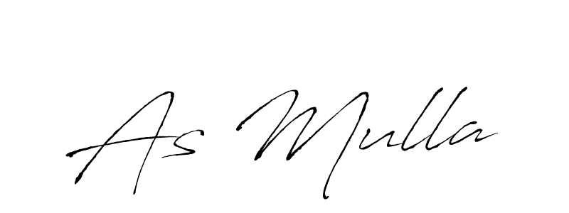 The best way (Antro_Vectra) to make a short signature is to pick only two or three words in your name. The name As Mulla include a total of six letters. For converting this name. As Mulla signature style 6 images and pictures png