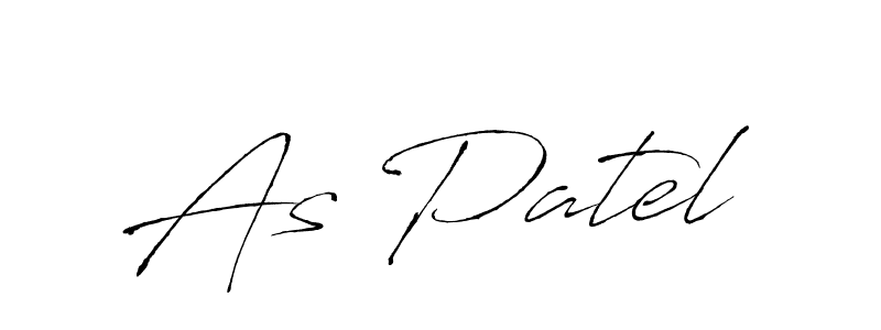 The best way (Antro_Vectra) to make a short signature is to pick only two or three words in your name. The name As Patel include a total of six letters. For converting this name. As Patel signature style 6 images and pictures png