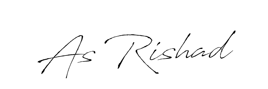 How to make As Rishad name signature. Use Antro_Vectra style for creating short signs online. This is the latest handwritten sign. As Rishad signature style 6 images and pictures png