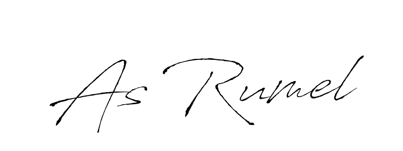 Make a beautiful signature design for name As Rumel. With this signature (Antro_Vectra) style, you can create a handwritten signature for free. As Rumel signature style 6 images and pictures png