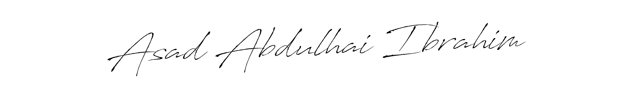 Make a beautiful signature design for name Asad Abdulhai Ibrahim. With this signature (Antro_Vectra) style, you can create a handwritten signature for free. Asad Abdulhai Ibrahim signature style 6 images and pictures png