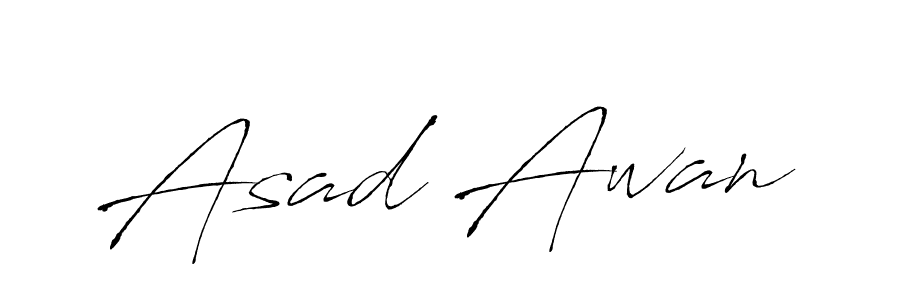 Design your own signature with our free online signature maker. With this signature software, you can create a handwritten (Antro_Vectra) signature for name Asad Awan. Asad Awan signature style 6 images and pictures png