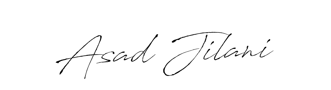 Create a beautiful signature design for name Asad Jilani. With this signature (Antro_Vectra) fonts, you can make a handwritten signature for free. Asad Jilani signature style 6 images and pictures png