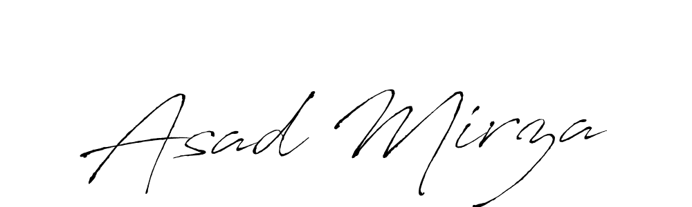 How to make Asad Mirza name signature. Use Antro_Vectra style for creating short signs online. This is the latest handwritten sign. Asad Mirza signature style 6 images and pictures png