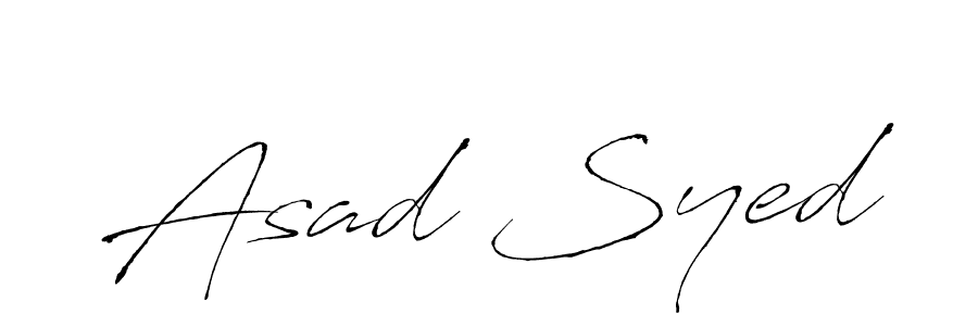 Create a beautiful signature design for name Asad Syed. With this signature (Antro_Vectra) fonts, you can make a handwritten signature for free. Asad Syed signature style 6 images and pictures png