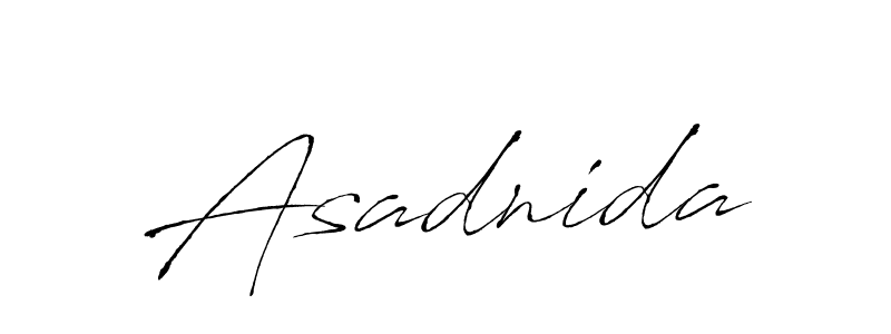 The best way (Antro_Vectra) to make a short signature is to pick only two or three words in your name. The name Asadnida include a total of six letters. For converting this name. Asadnida signature style 6 images and pictures png