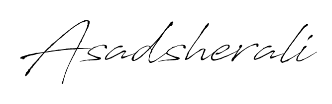 The Antro_Vectra font transforms the name Asadsherali into an executive sign with sharp precision and distinguished character. Asadsherali signature style 6 images and pictures png