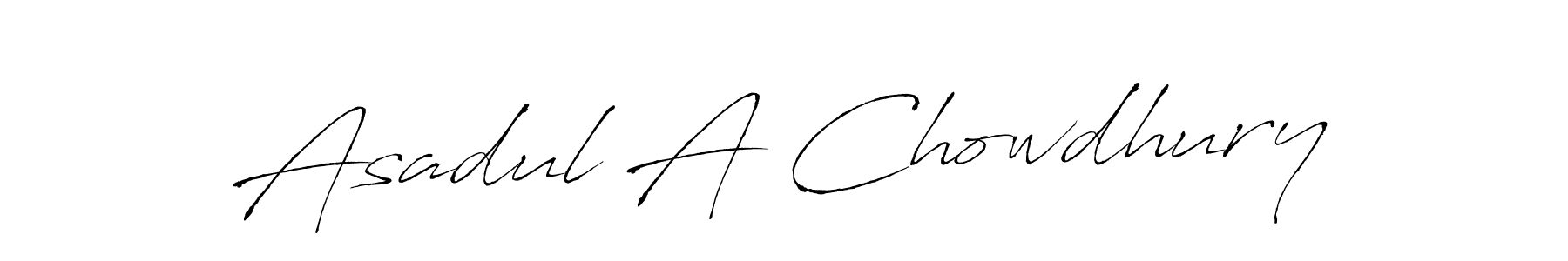 Asadul A Chowdhury stylish signature style. Best Handwritten Sign (Antro_Vectra) for my name. Handwritten Signature Collection Ideas for my name Asadul A Chowdhury. Asadul A Chowdhury signature style 6 images and pictures png