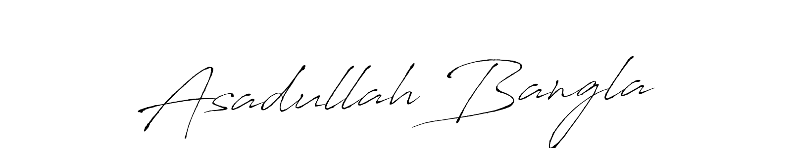 Antro_Vectra is a professional signature style that is perfect for those who want to add a touch of class to their signature. It is also a great choice for those who want to make their signature more unique. Get Asadullah Bangla name to fancy signature for free. Asadullah Bangla signature style 6 images and pictures png