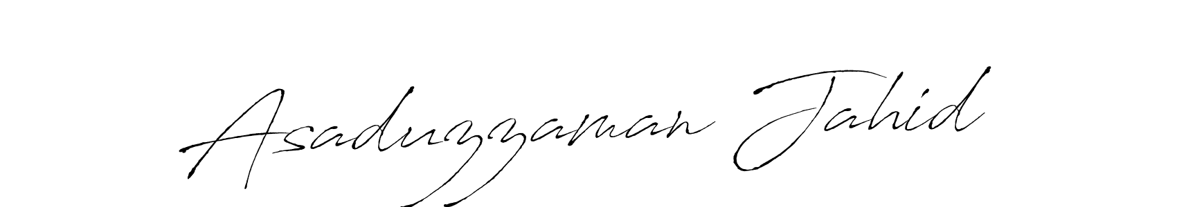 The best way (Antro_Vectra) to make a short signature is to pick only two or three words in your name. The name Asaduzzaman Jahid include a total of six letters. For converting this name. Asaduzzaman Jahid signature style 6 images and pictures png
