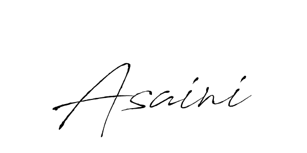 Use a signature maker to create a handwritten signature online. With this signature software, you can design (Antro_Vectra) your own signature for name Asaini. Asaini signature style 6 images and pictures png