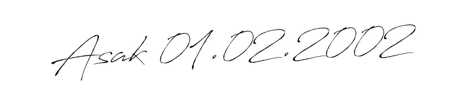 Design your own signature with our free online signature maker. With this signature software, you can create a handwritten (Antro_Vectra) signature for name Asak 01.02.2002. Asak 01.02.2002 signature style 6 images and pictures png