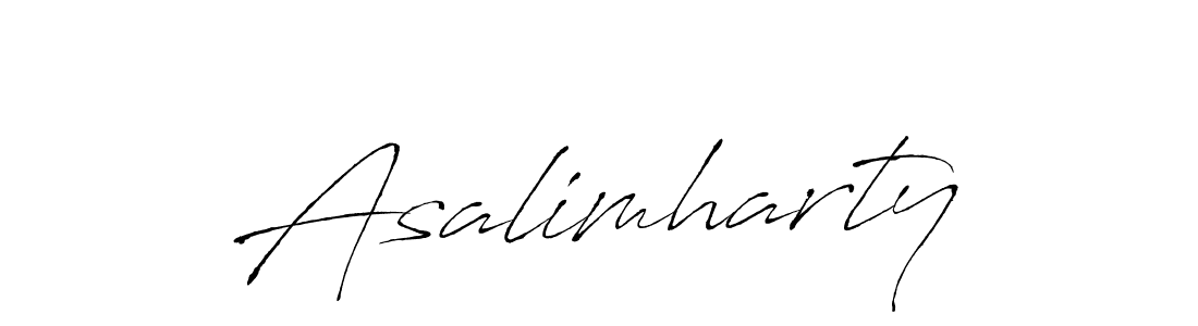 Design your own signature with our free online signature maker. With this signature software, you can create a handwritten (Antro_Vectra) signature for name Asalimharty. Asalimharty signature style 6 images and pictures png