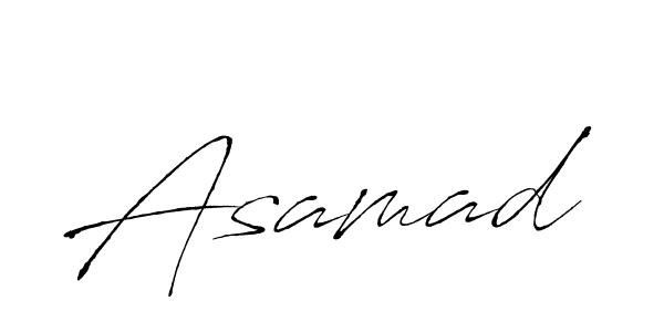 Design your own signature with our free online signature maker. With this signature software, you can create a handwritten (Antro_Vectra) signature for name Asamad. Asamad signature style 6 images and pictures png