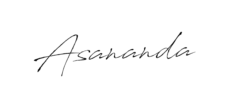 How to make Asananda name signature. Use Antro_Vectra style for creating short signs online. This is the latest handwritten sign. Asananda signature style 6 images and pictures png